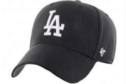 Czapka z daszkiem do baseball'u Los Angeles Dodgers czarna OSFM. Czarne czapki z daszkiem 47 Brand, bez wzorów, z materiału. Za 99.99 zł.