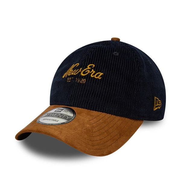 Czapka z daszkiem New Era 9Twenty Cord Mix. Brązowe czapki z daszkiem New Era, bez wzorów, z materiału. Za 176.00 zł.