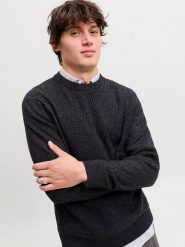 Jack & Jones Sweter w kolorze antracytowym rozmiar: XL. Czarne swetry nierozpinane Jack & Jones, xl, bez wzorów, z bawełny, bez kołnierzyka, bez ramiączek. Za 114.95 zł.