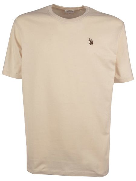 U.S. Polo Assn. Koszulka w kolorze beżowym rozmiar: M. Brązowe bezrękawniki U.S. Polo Assn., m, bez wzorów, z bawełny, bez kołnierzyka, bez ramiączek. Za 93.07 zł.