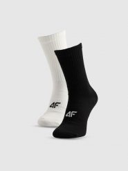 4F Skarpetki długie (2-pack) męskie - multikolor 39-42. Skarpetki sportowe 4F, bez wzorów, z bawełny. Za 49.99 zł.