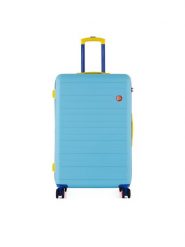 Semi Line Walizka duża T5844-3 Niebieski. Niebieskie walizki Semi-line, bez wzorów, z tworzywa sztucznego, duże. Za 249.99 zł.