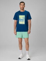 4F Spodenki plażowe boardshorty męskie - miętowe XXL. Niebieskie odzież kąpielowa 4F, m, bez wzorów, z materiału. Za 79.99 zł.