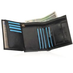 Skórzany portfel męski SOLIER SW13B RFID secure. Brązowe portfele Solier, bez wzorów, z materiału. Za 69.59 zł.