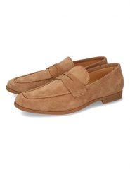 MELVIN & HAMILTON Skórzane mokasyny "Corentin 3" w kolorze beżowym rozmiar: 41. Brązowe botki sznurowane Melvin & Hamilton, bez wzorów, bez obcasa, bez zapięcia. Za 434.99 zł.