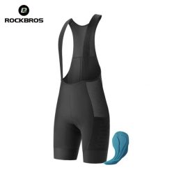 Spodenki kolarskie z paskami na szelkach ROCKBROS. Czarne spodenki rowerowe ROCKBROS, m, bez wzorów, z lycry, na fitness i siłownię. Za 442.72 zł.