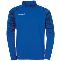 Długi rękaw z zamkiem 1/4 Koszulka Uhlsport Goal 25. Niebieskie bluzki z długim rękawem Uhlsport, xl, bez wzorów, bez kołnierzyka, bez ramiączek. Za 201.00 zł.