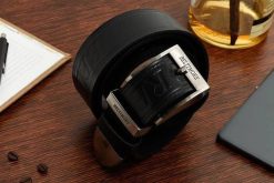 Beltimore męski skórzany pasek szeroki jeans czarny 524 : Kolory - czarny, Rozmiar pasków - r.85-100 cm. Czarne paski bez wzorów, z jeansu. Za 54.90 zł.