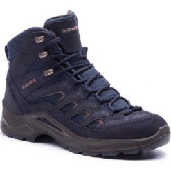 Trekkingi LOWA - Sesto Gtx Mid GORE-TEX 310557 Navy/Brown 6985. Niebieskie trekkingi Lowa, bez wzorów, z gore-texu, bez zapięcia. W wyprzedaży za 499.00 zł.