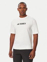 Adidas T-Shirt Terrex Classic Logo T-Shirt JF9144 Biały Regular Fit. Białe t-shirty sportowe Adidas, bez wzorów, z bawełny, bez ramiączek, trekkingowe. Za 149.99 zł.