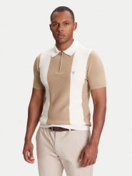 Guess Sweter M5YR11 Z3OE2 Beżowy Regular Fit. Brązowe swetry rozpinane Guess, m, z aplikacjami, z syntetyku, bez kołnierzyka, bez ramiączek. Za 309.99 zł.