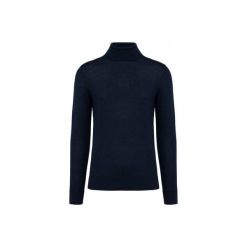 Sweter z merynosów z golfem Kariban Premium. Niebieskie golfy KARIBAN, m, bez wzorów, z wełny, bez ramiączek. W wyprzedaży za 340.00 zł.
