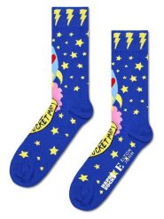 Happy Socks Skarpety "Rocket man Elton John" w kolorze niebiesko-żółtym rozmiar: 36-40. Niebieskie skarpety Happy Socks, bez wzorów, prążkowane. Za 30.99 zł.