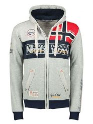 Geographical Norway Bluza w kolorze czerwono-szaro-granatowym rozmiar: XXL. Czerwone bluzy Geographical Norway, xxl, z aplikacjami, bez kaptura. Za 113.10 zł.