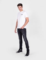 Les Hommes T-shirt "Urzn" | UHT201 700P | Urzn | Mężczyzna | Biały. Białe t-shirty Les Hommes, l, bez wzorów, z bawełny, bez kołnierzyka, bez ramiączek. W wyprzedaży za 219.00 zł.