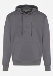 Szara Bluza z Bawełną Kapturem i Sznurkami Amatusa. Szare bluzy z kapturem Born2be, m, bez wzorów, z bawełny, z kapturem. Za 99.99 zł.