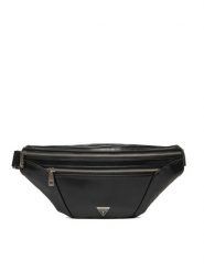 Guess Saszetka nerka HMMECA P4288 Czarny. Czarne saszetki i nerki Guess, z aplikacjami, ze skóry. Za 229.99 zł.