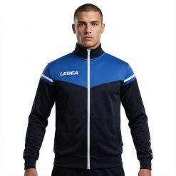 Kurtka Trekkingowa Sender z Lekkiego Poliestru Niebiesko-Niebieska. Niebieskie kurtki do biegania Legea, bez wzorów, z kapturem, do biegania. Za 96.00 zł.