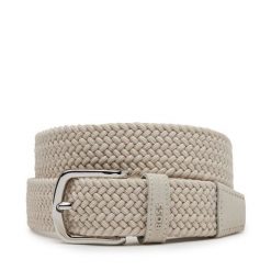 Pasek Męski BOSS. Brązowe paski Boss, bez wzorów. Za 379.99 zł.