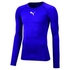 Koszulka termoaktywna sportowa męska Puma LIGA Baselayer. Fioletowe bielizna termoaktywna Puma, l, bez wzorów, bez ramiączek, do piłki nożnej. Za 139.00 zł.
