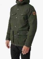 Kurtka męska Fjallraven Greenland Winter Jacket. Czarne kurtki Fjällräven, na zimę, l, bez wzorów, z bawełny, z kapturem. Za 1,198.99 zł.