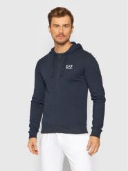 EA7 Emporio Armani Bluza 8NPM03 PJ05Z 1578 Granatowy Regular Fit. Niebieskie bluzy EA7 Emporio Armani, m, bez wzorów, z bawełny, bez kaptura. Za 449.99 zł.