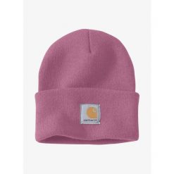 Czapka zimowa Carhartt Watch Hat - woodrose. Czerwone czapki zimowe Carhartt, bez wzorów. Za 70.99 zł.