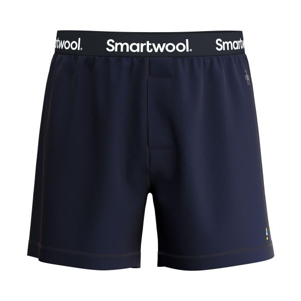 Bokserki z wełny merino Smartwool. Niebieskie bokserki Smartwool, m, bez wzorów, z wełny. Za 256.95 zł.