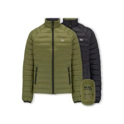 Kurtka puchowa Mac In A Sac. Niebieskie kurtki Mac In A Sac, l, bez wzorów, z materiału, bez kaptura. Za 538.00 zł.
