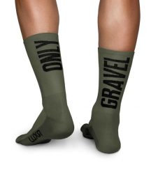 Skarpetki Rowerowe Unisex Luxa Only Gravel. Zielone skarpety LUXA, bez wzorów, z materiału. Za 49.90 zł.