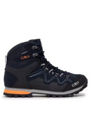 CMP Trekkingi Athunis Mid Wp 31Q4977 Granatowy. Niebieskie botki sznurowane CMP, bez wzorów, ze skóry, bez obcasa, bez zapięcia. Za 379.99 zł.