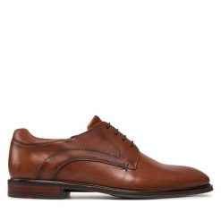 Półbuty Lloyd. Brązowe eleganckie półbuty Lloyd, bez wzorów, bez obcasa, bez zapięcia. Za 549.99 zł.