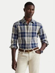 Polo Ralph Lauren Koszula 710953707004 Granatowy Custom Fit. Niebieskie koszule Polo Ralph Lauren, m, bez wzorów, z bawełny, bez kołnierzyka, bez ramiączek. Za 769.99 zł.