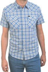LEE MĘSKA KOSZULA SS WESTERN SHIRT DEEP INDIGO L640IDPS. Niebieskie koszule Lee, l, bez wzorów, bez kołnierzyka, bez ramiączek. Za 269.99 zł.