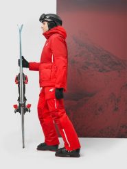 4F Spodnie narciarskie membrana Dermizax 20000 męskie - czerwone M. Czerwone spodnie narciarskie i snowboardowe 4F, l, bez wzorów, z materiału, narciarskie, Dermizax. W wyprzedaży za 699.99 zł.