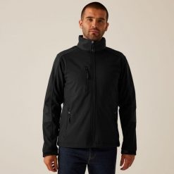Softshell roboczy męski Hydroforce z kapturem. Brązowe kurtki softshell Regatta, m, bez wzorów, z softshellu, z kapturem. Za 349.99 zł.