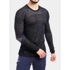 Bluza termoaktywna męska Smartwool Intraknit Merino 200 Crew. Czarne bielizna termoaktywna Smartwool, na zimę, l, bez wzorów, bez ramiączek, narciarskie. Za 564.20 zł.