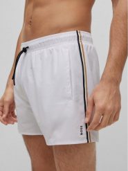 Boss Szorty kąpielowe Iconic 50491594 Biały Regular Fit. Białe kąpielówki Boss, m, bez wzorów, z syntetyku. Za 159.99 zł.