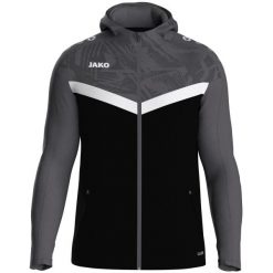Bluza dresowa z kapturem zapinana na zamek Jako Iconic. Czarne bluzy z kapturem JAKO, m, bez wzorów, z dresówki, z kapturem. Za 276.55 zł.