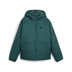 Młodzieżowa dwustronna kurtka ocieplana PUMA Cold Green. Zielona kurtki Puma, m, bez wzorów, bez kaptura. Za 262.99 zł.