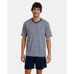 Piżama męska rozm. M P241339 Blue Vigore X52. Niebieskie piżamy Massana Homewear, m, bez wzorów, z bawełny, bez ramiączek. Za 234.00 zł.
