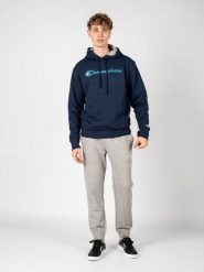 Bluza trekking męska Hoodie. Niebieskie bluzy z kapturem Champion, l, z aplikacjami, z bawełny, z kapturem. Za 208.00 zł.