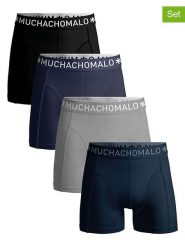 Muchachomalo Bokserki (4 pary) w kolorze granatowo-czarno-szarym rozmiar: 3XL. Czarne bokserki MUCHACHOMALO, xl, bez wzorów. Za 144.95 zł.