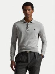 Polo Ralph Lauren Polo 710P04446002 Szary jasny Regular Fit. Szare koszulki polo Polo Ralph Lauren, m, bez wzorów, z bawełny, bez kołnierzyka, bez ramiączek. Za 859.99 zł.