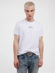 Koszulka męska z linii Authentic z nadrukiem biała Techmunen 101. Białe t-shirty BIG STAR, l, z aplikacjami, z bawełny, bez kołnierzyka, bez ramiączek. Za 99.99 zł.