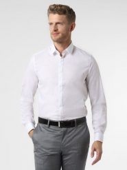 Finshley & Harding London Koszula z wywijanymi mankietami Mężczyźni Slim Fit Bawełna biały, 37-38. Białe koszule Finshley & Harding London, m, bez wzorów, z bawełny, bez kołnierzyka, bez ramiączek. Za 279.95 zł.