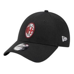 Męska Czapka Z Daszkiem Core 9FORTY AC Milan. Czarne czapki z daszkiem New Era, bez wzorów. Za 149.99 zł.