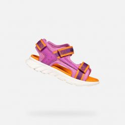 Sandały GEOX J SANDAL AIRADYUM GI Rose. Brązowe sandały Geox, z syntetyku, bez zapięcia. Za 214.99 zł.