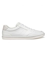 Geox Skórzane sneakersy w kolorze białym rozmiar: 42. Białe buty sportowe casual Geox, bez wzorów, z materiału, bez zapięcia. Za 232.78 zł.