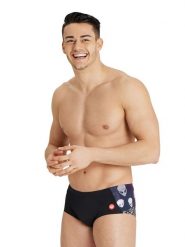 Arena Kąpielówki w kolorze fioletowo-czarnym rozmiar: 7. Czarne kąpielówki Arena, bez wzorów, z materiału. Za 85.45 zł.